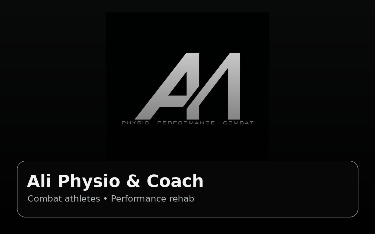 Ali Physio and Coach homepage